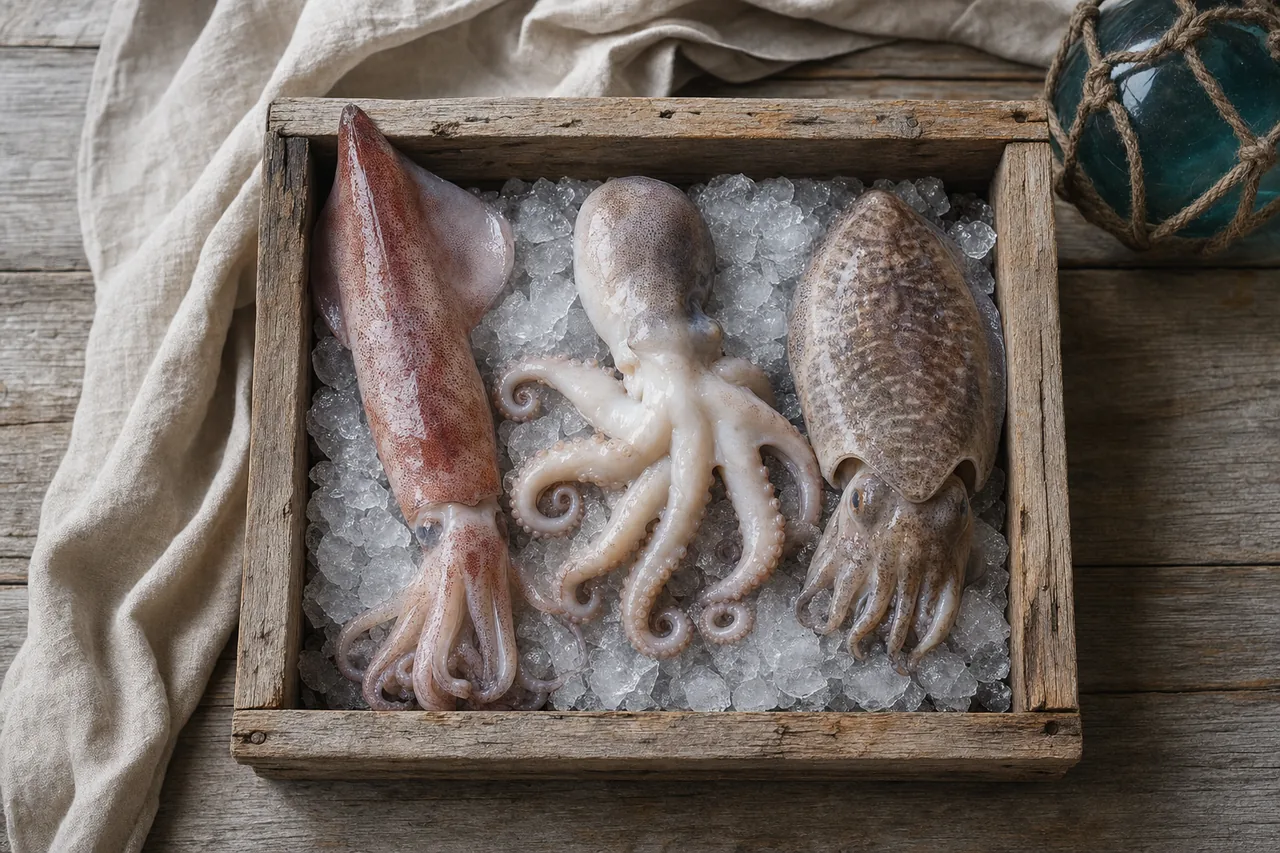 Squid, octopus and cuttlefish: differences and cooking