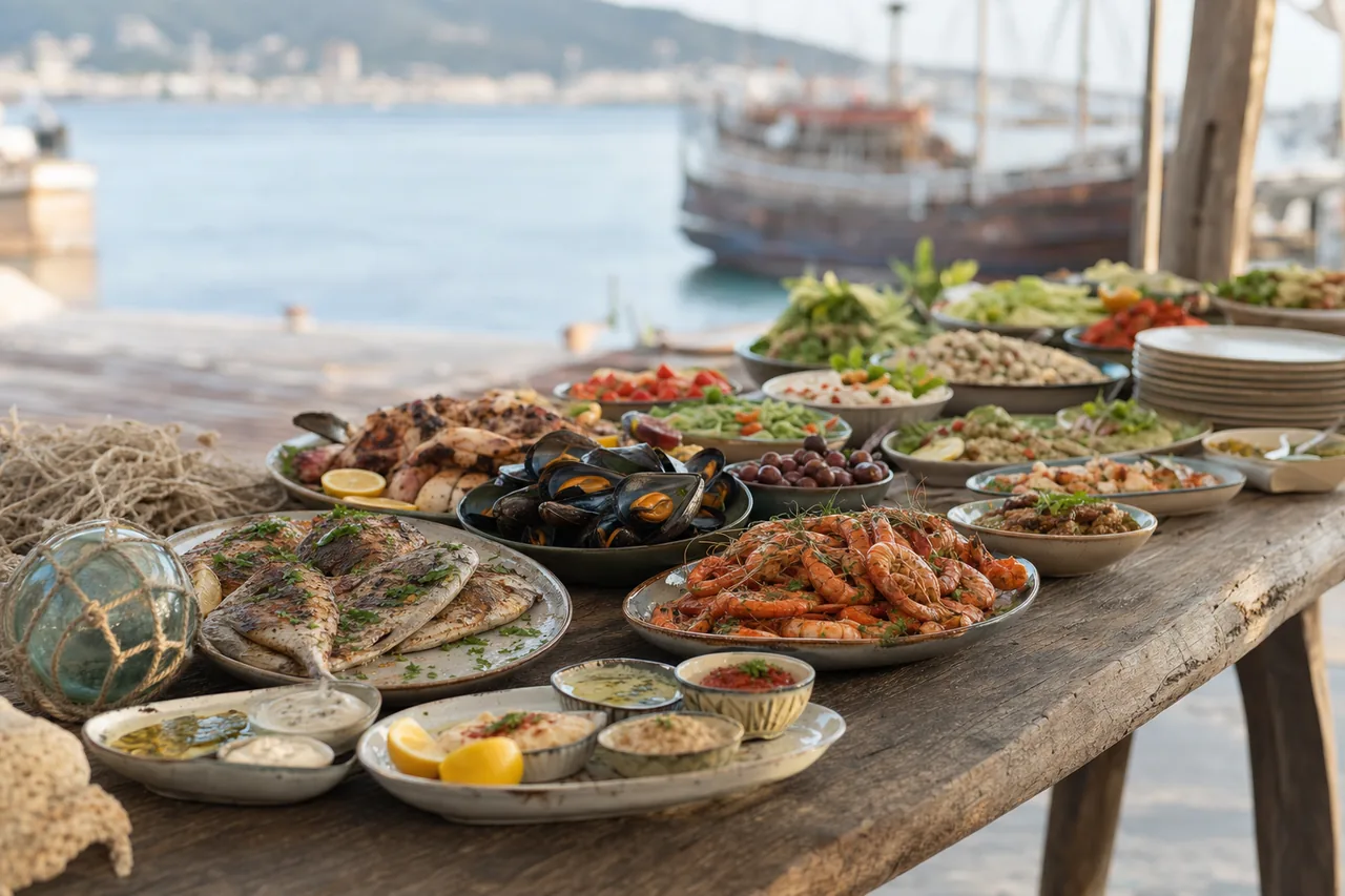 Seafood buffet for a corporate event in Varna